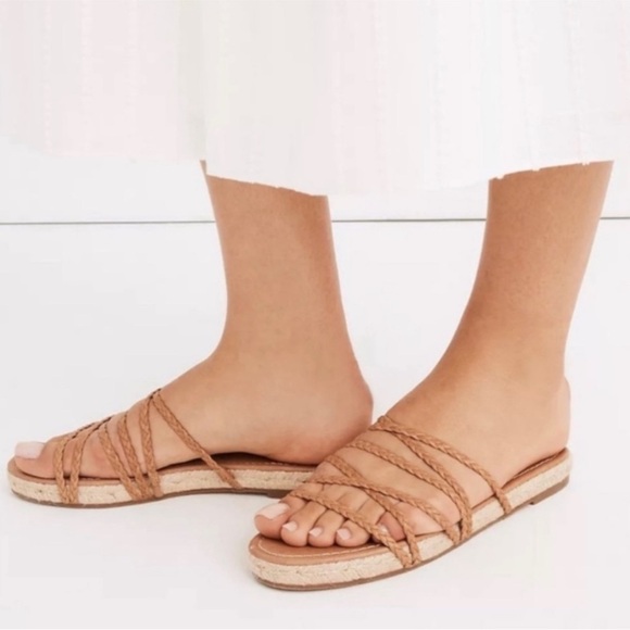 Madewell The Kathryn Espadrille Leather Slide Sandal - Picture 3 of 13